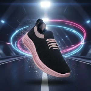 Lilly 21 Walking Shoes For Women (Black, Pink )